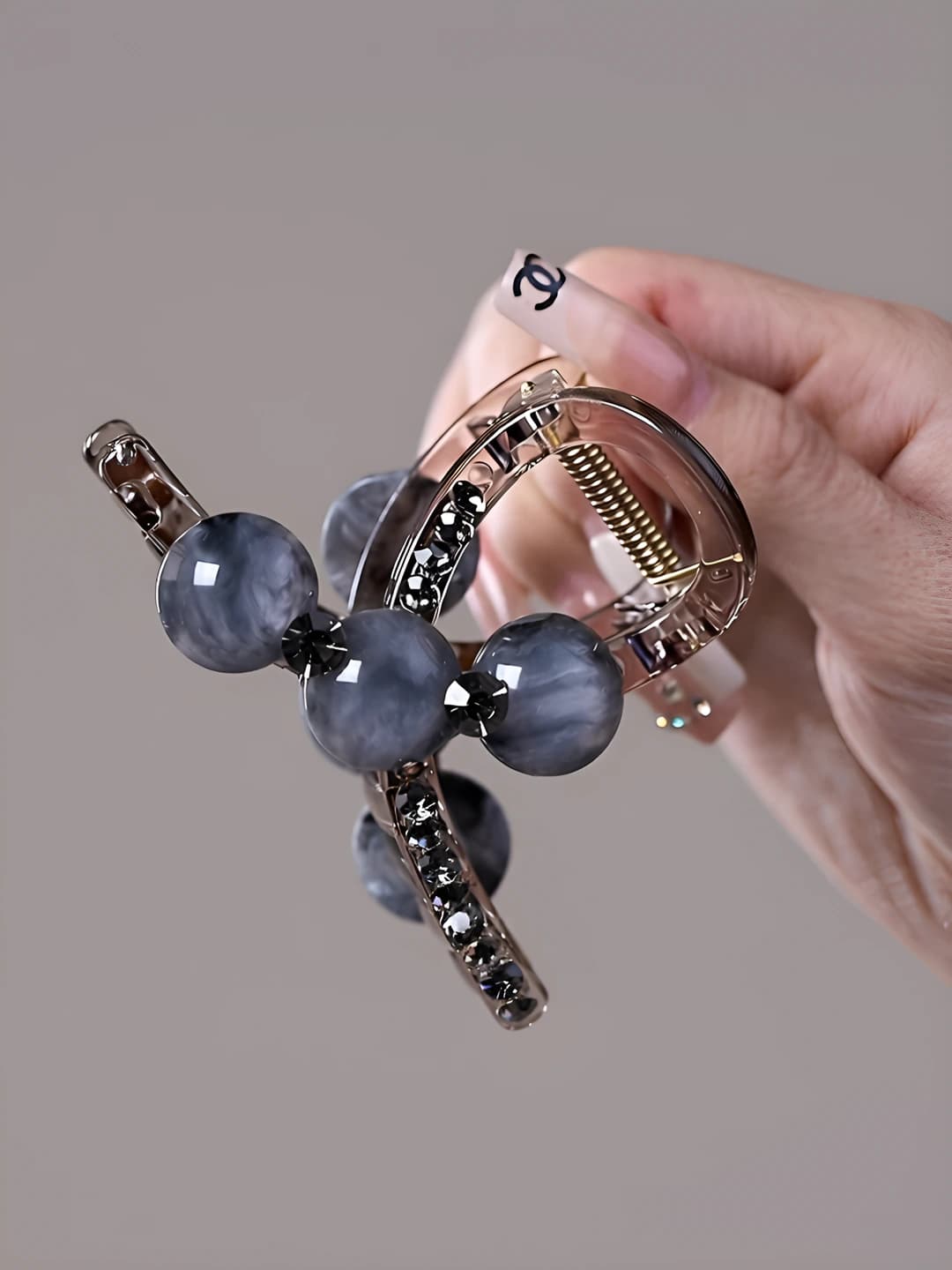 Letter Y, 3 beads, tea blue, 8 cm