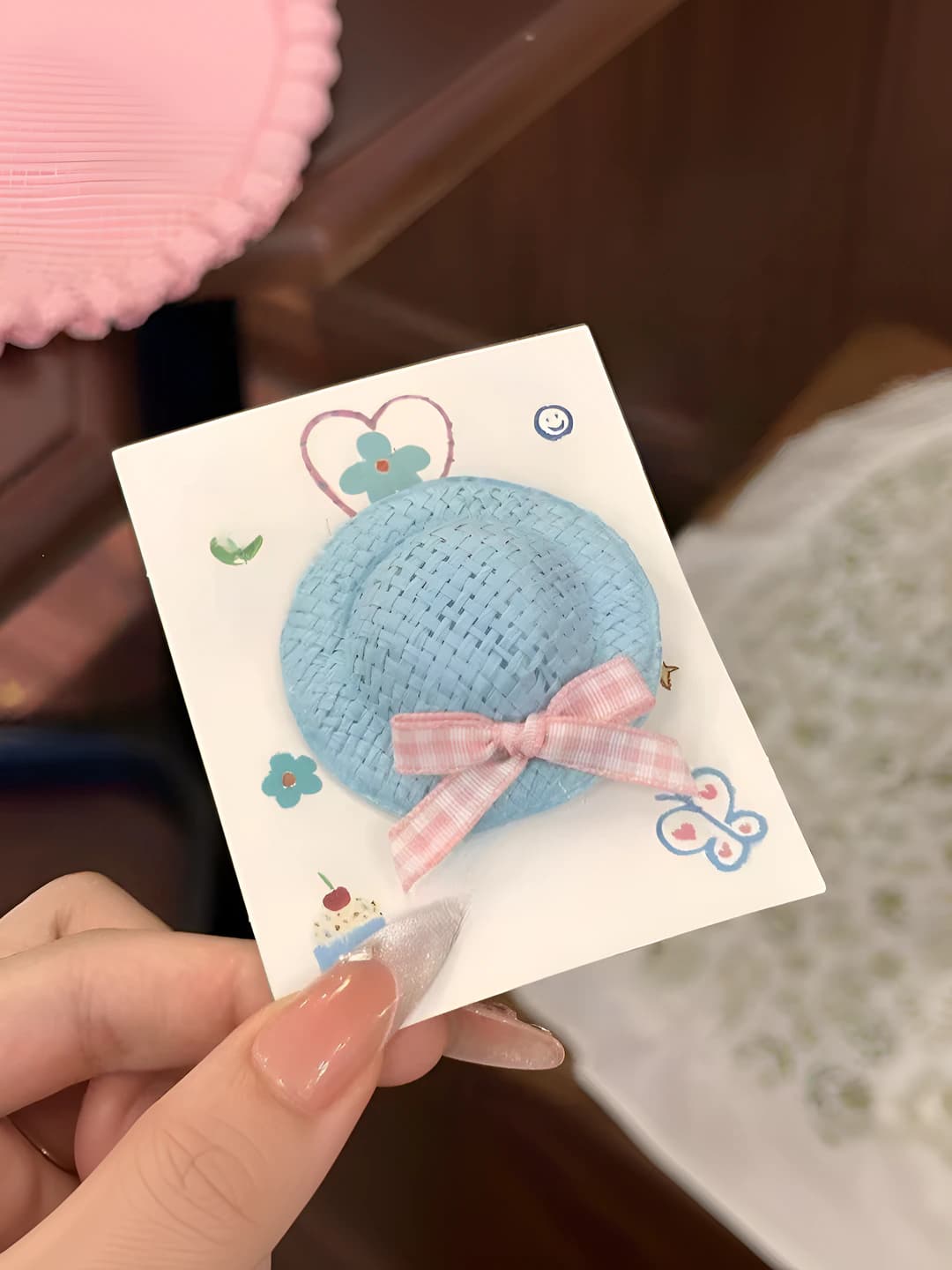 4# Teal hat clip 5 cm