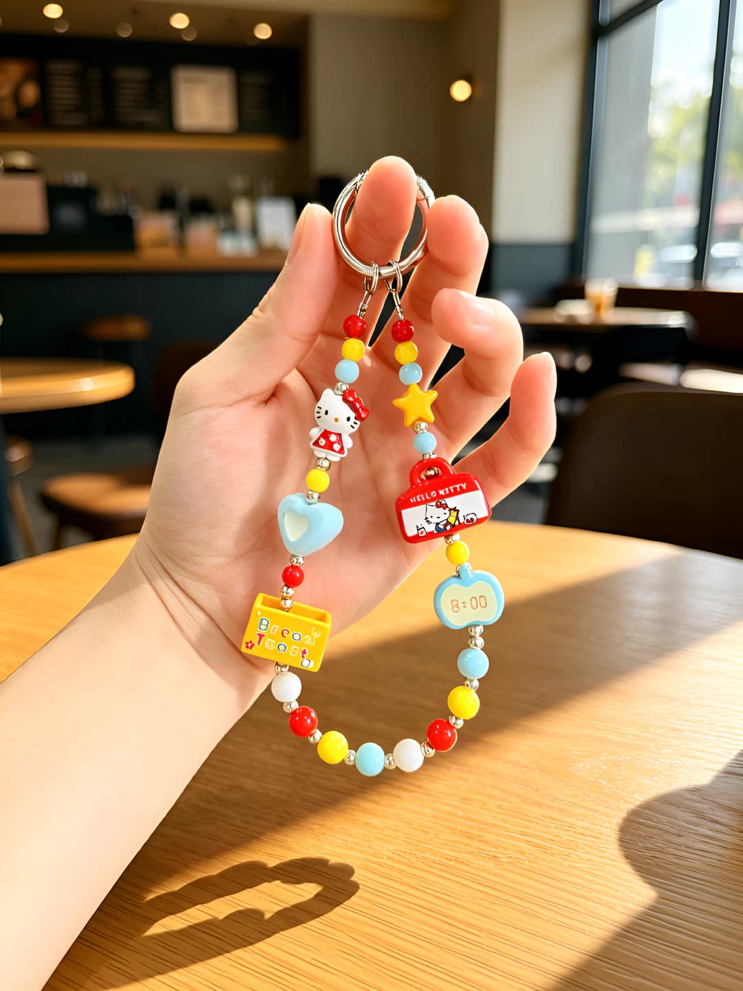 Women's keychain: made of plastic and resin, Korean style, star, sun-moon, cloud and universe pattern, electroplated, fresh and sweet design, phone charm