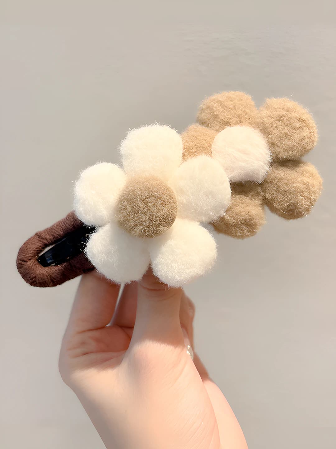 7# Double flower white+khaki 11 cm