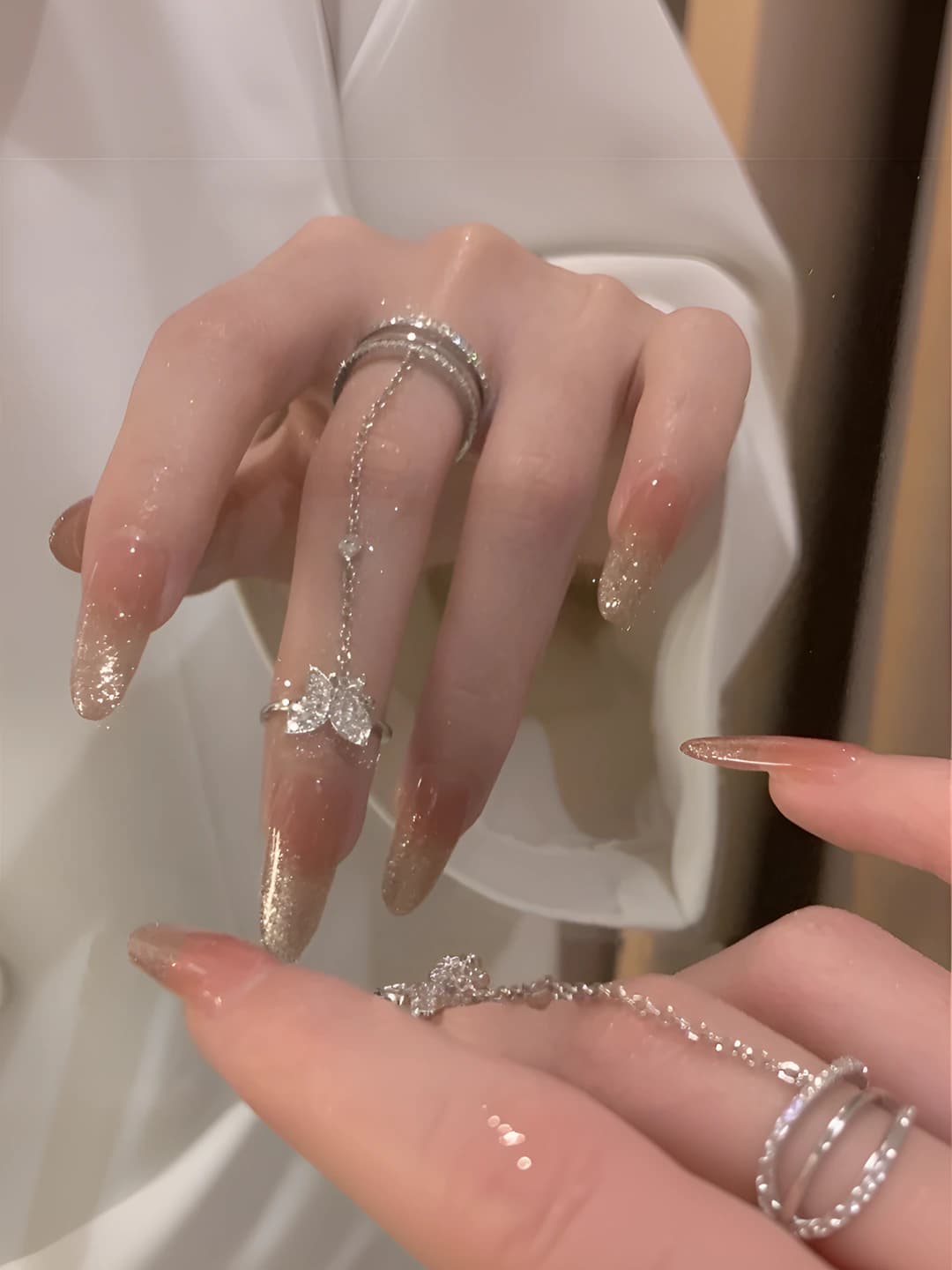 Zircon butterfly ring