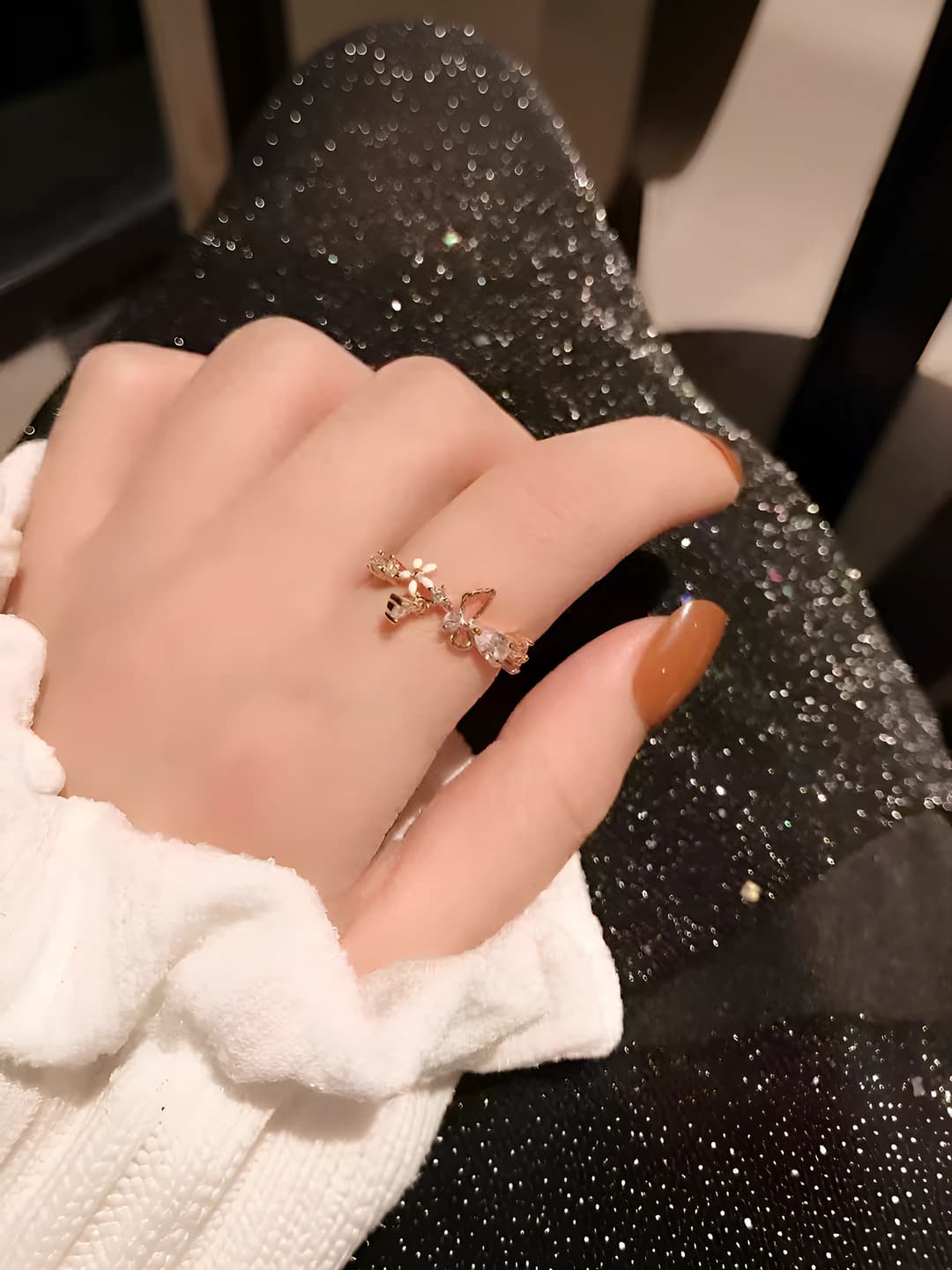 Flower fairy single ring