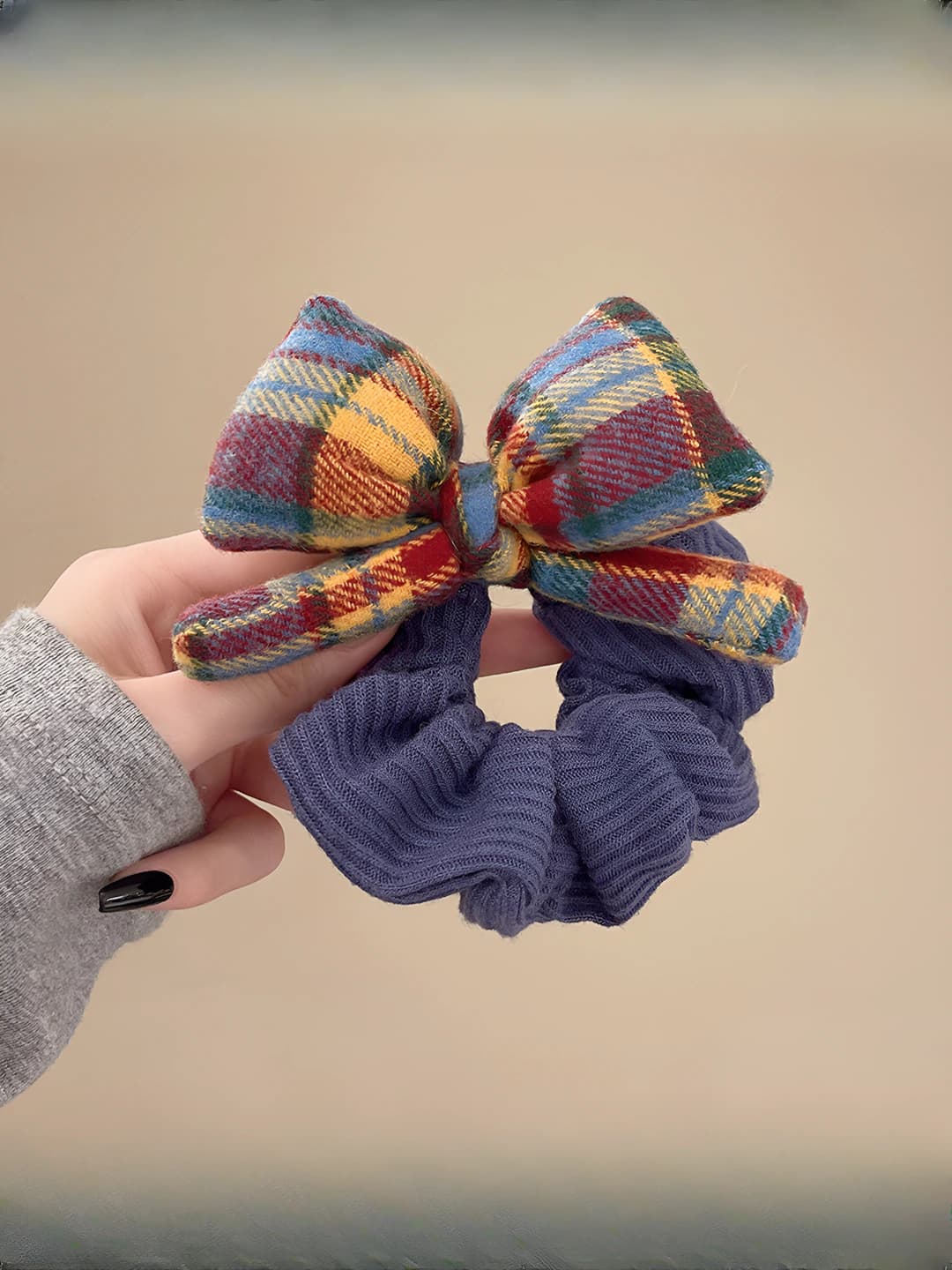 Multicolour, plaid, bow