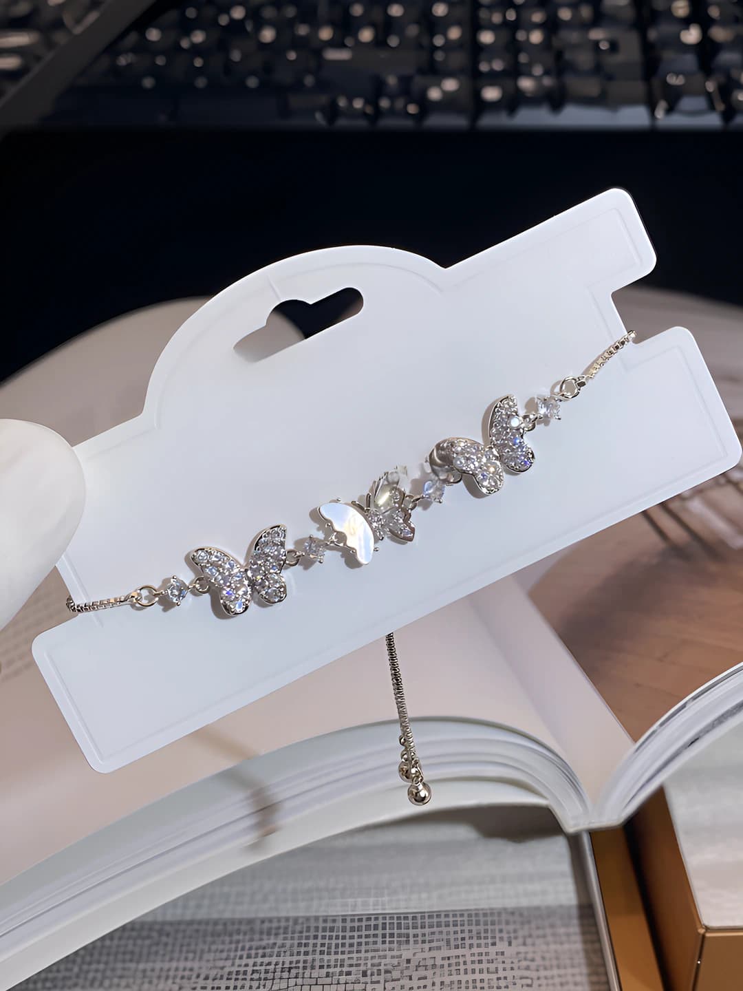 Butterfly shell bracelet