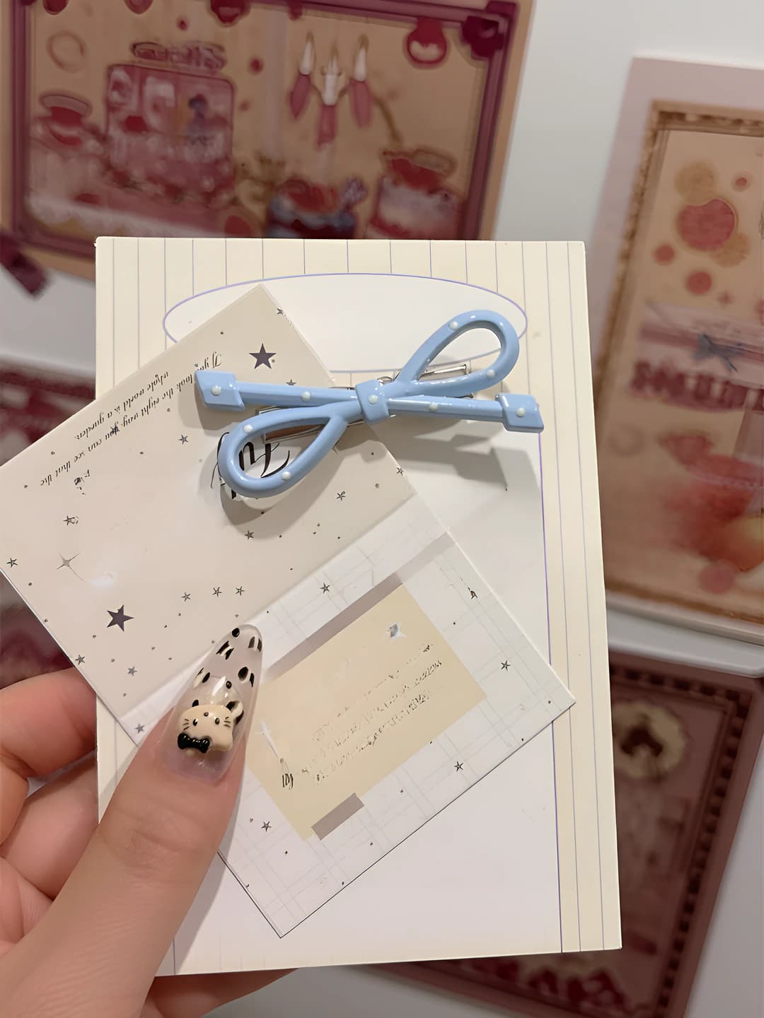 4# Blue bow, ~6 cm