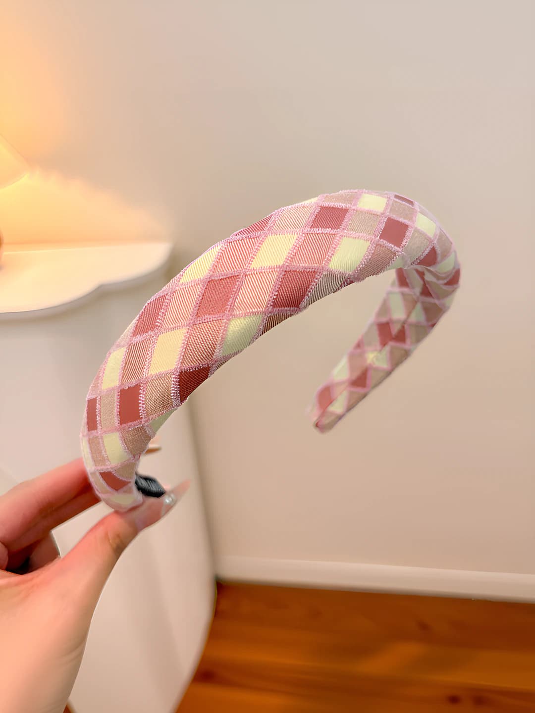 7# Pink wide plaid
