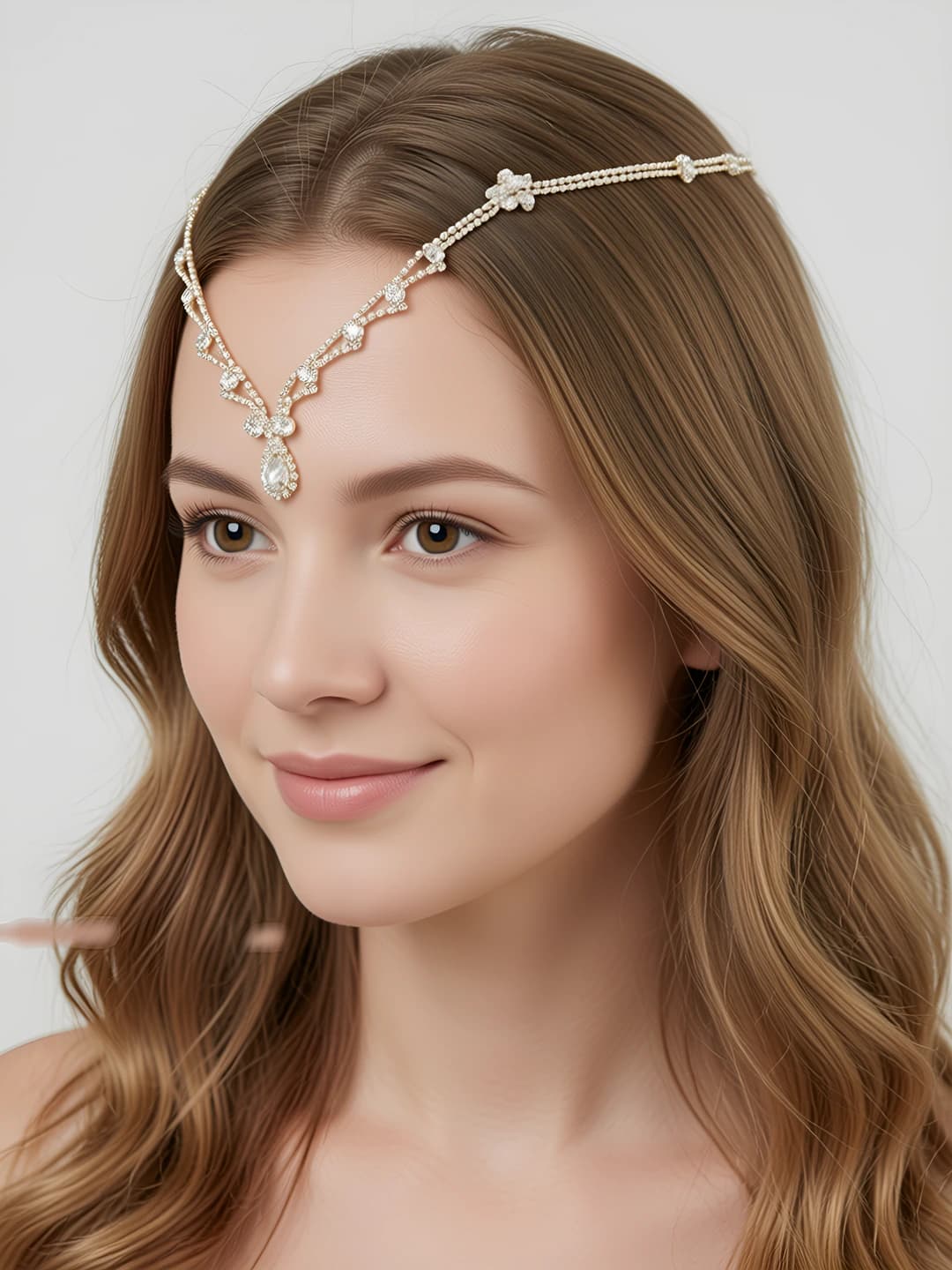 Gold fashion diamond hair accessory