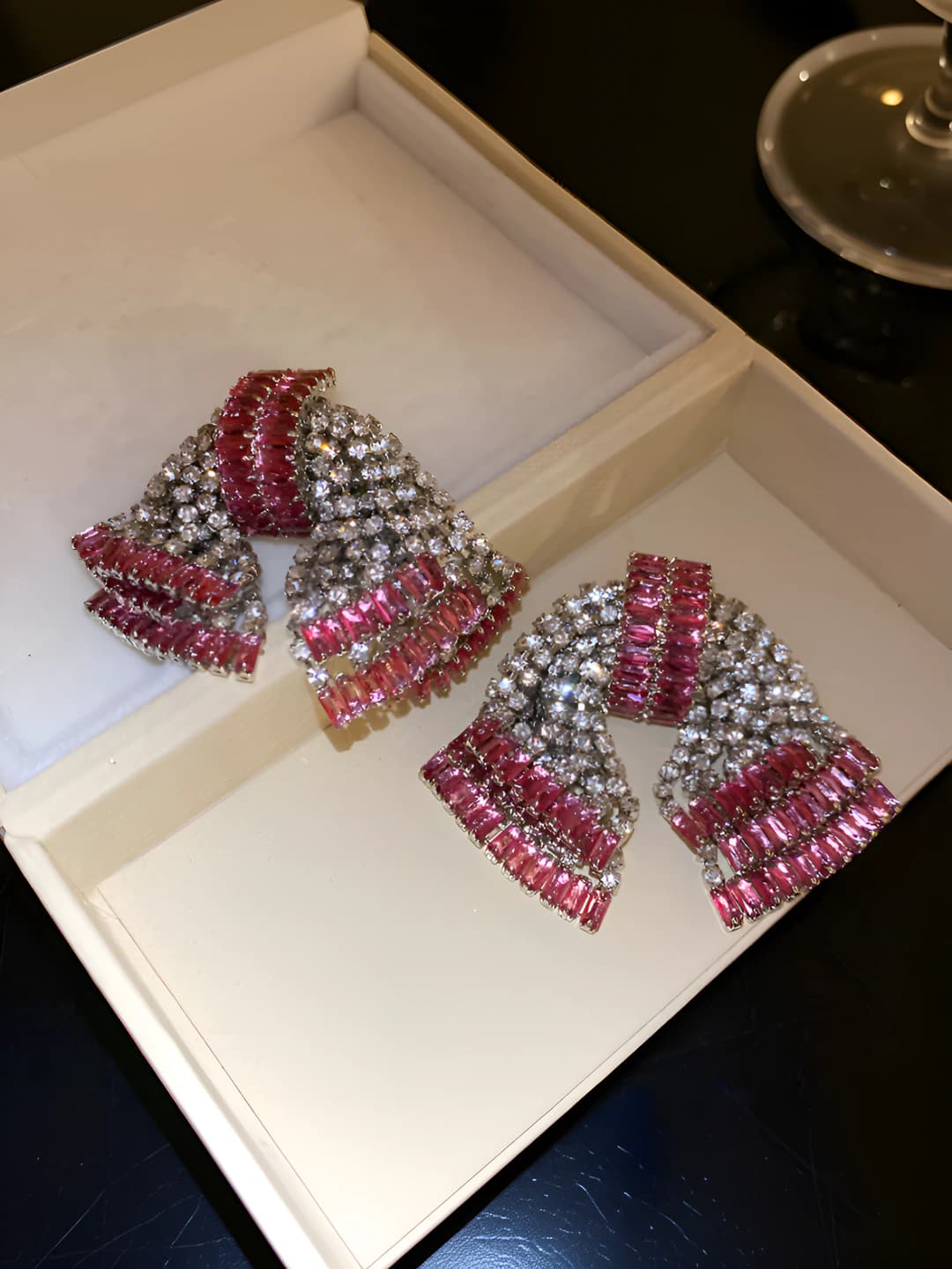 Silver pin - Silver - Pink