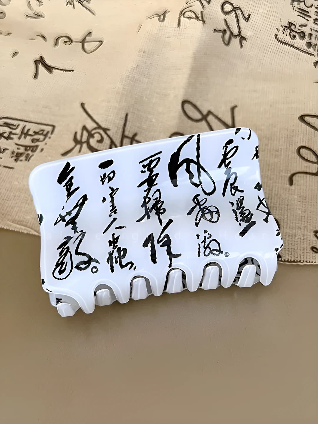 White ink calligraphy