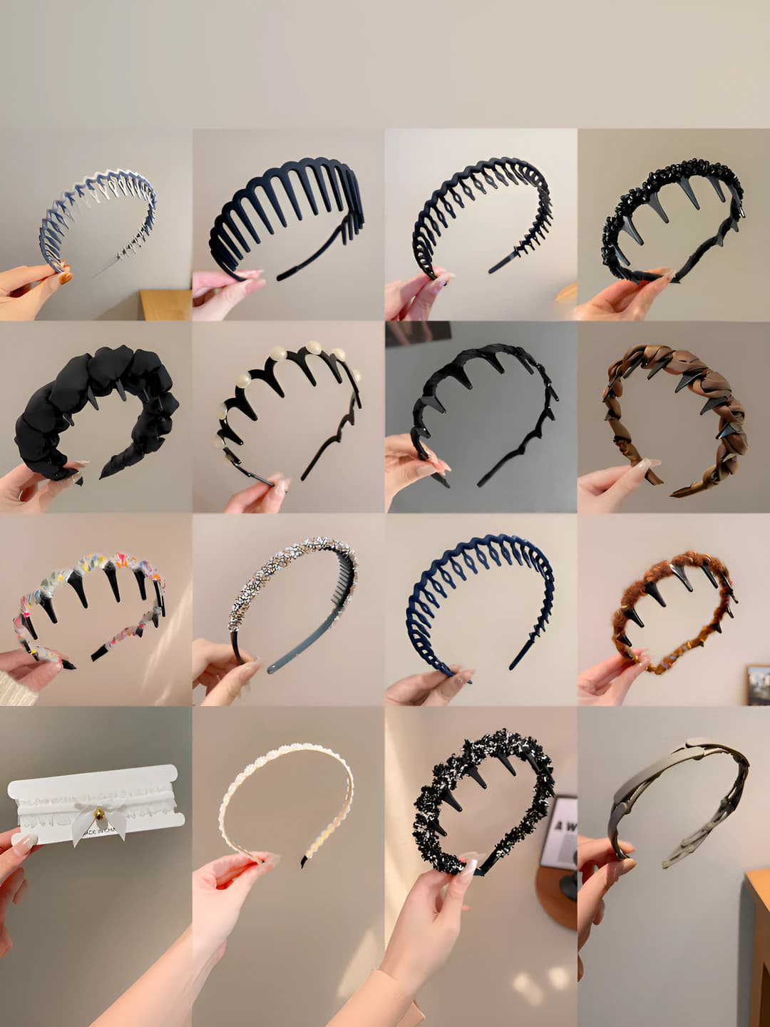Women's non-slip toothed wave headband for face washing, 2026