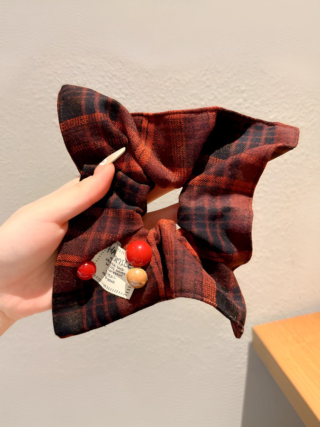 3# Red plaid 22 cm