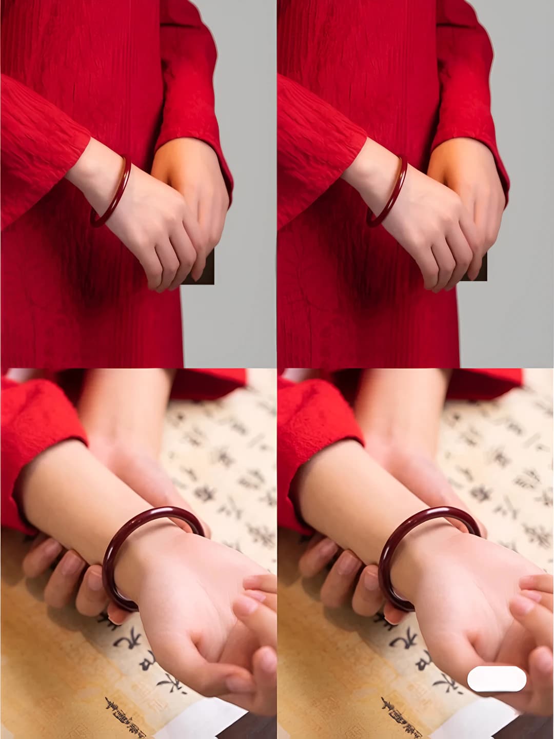 Chunky bangle, Cinnabar Red, 62mm