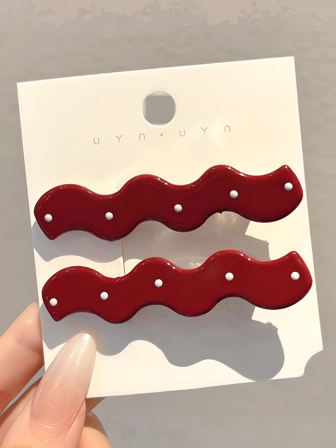 1# Dotted wavy variant [1 pair] 6.5 cm