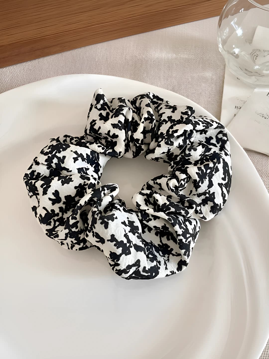 4# Black, floral
