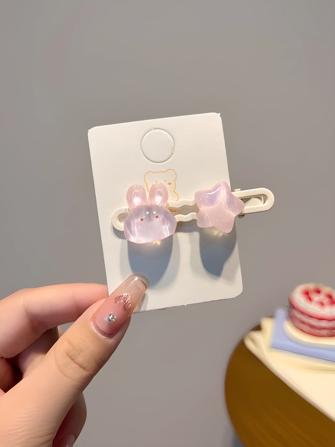 Light pink rabbit 6 cm