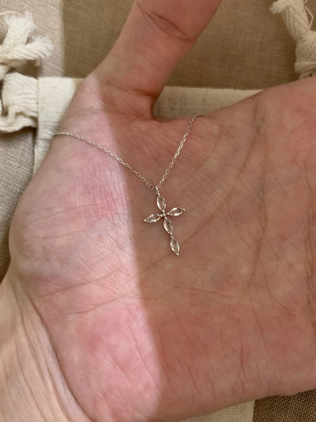 White gold cross