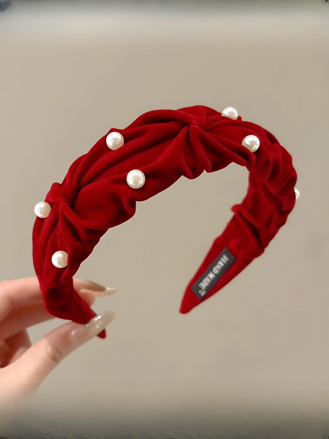 1# Retro red velvet pearl 4cm