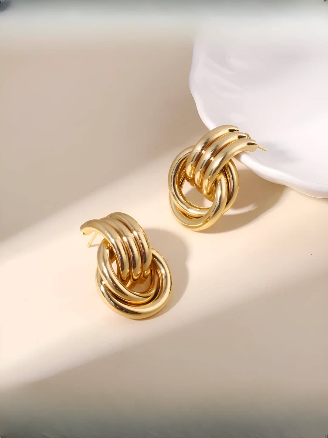 Gold large hoop earrings