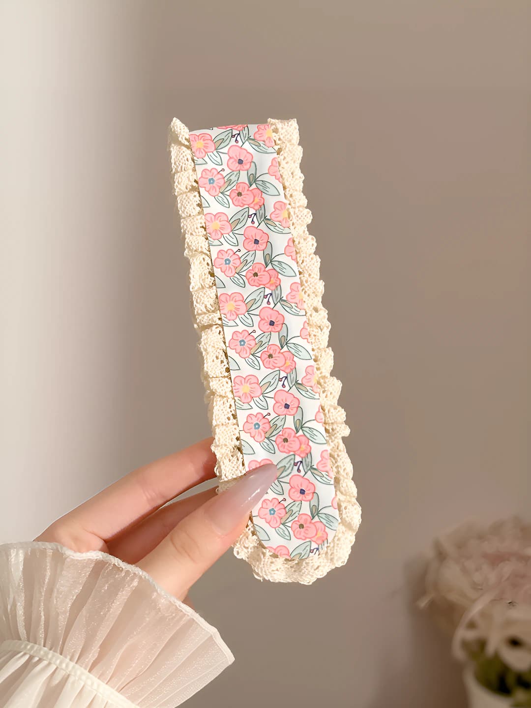 Pink floral, 34*5 cm
