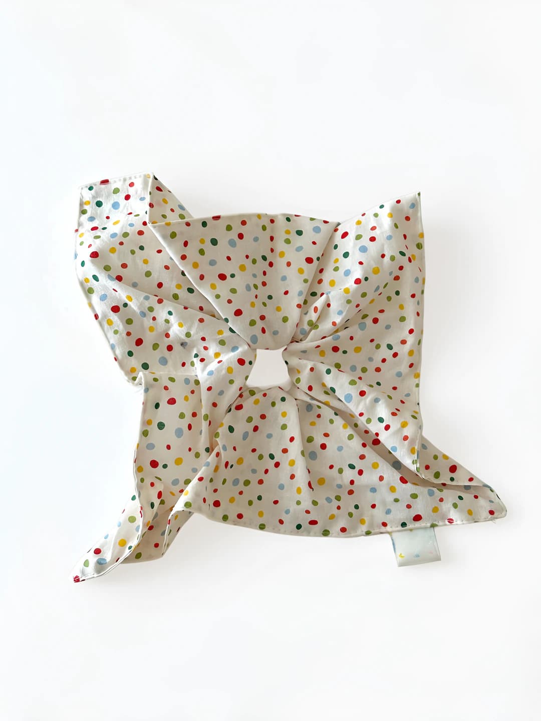 #2 Colorful polka dot square scarf