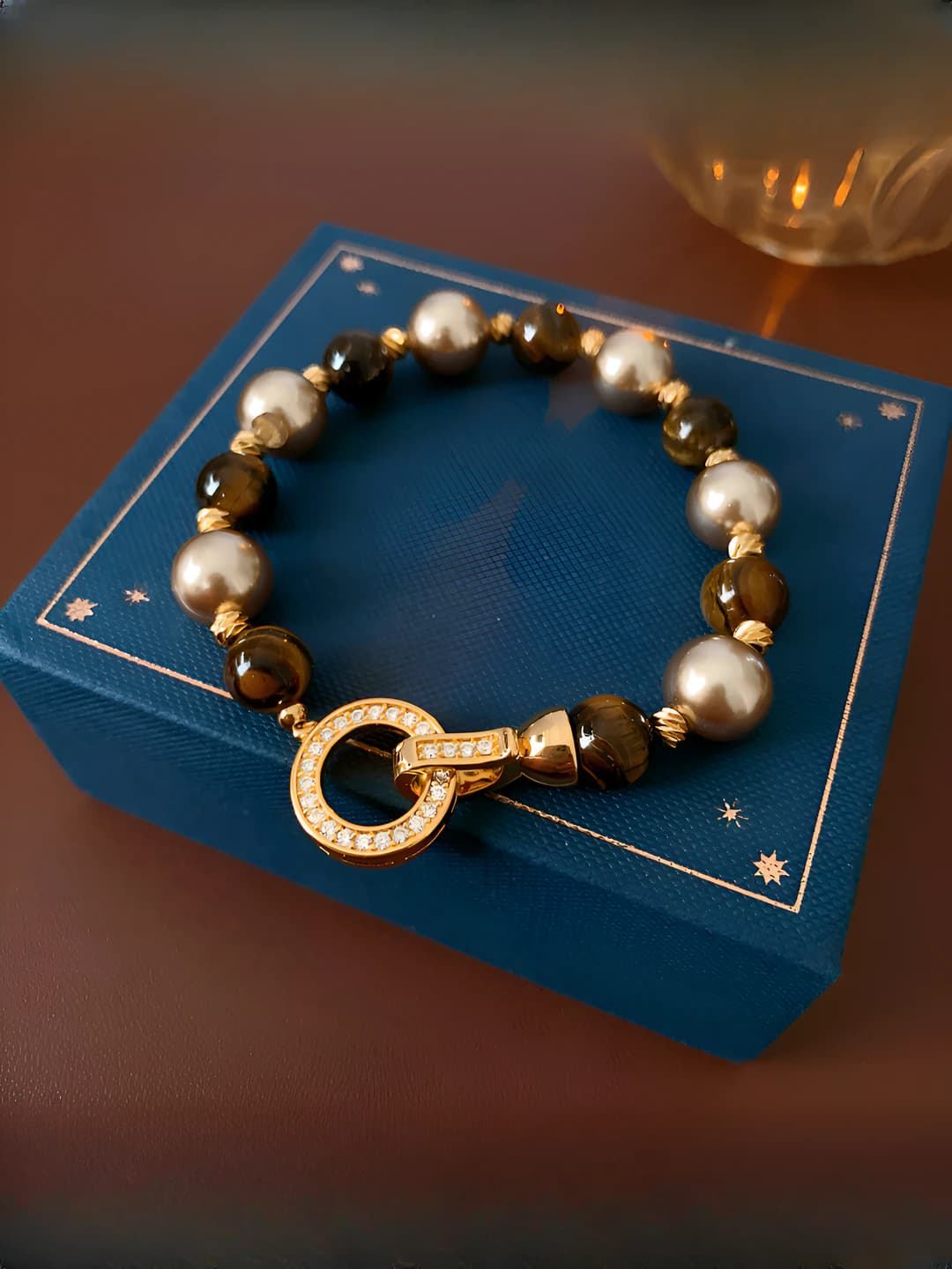 46# Bracelet - Oltin-Kofe (Haqiqiy oltin qoplamasi)