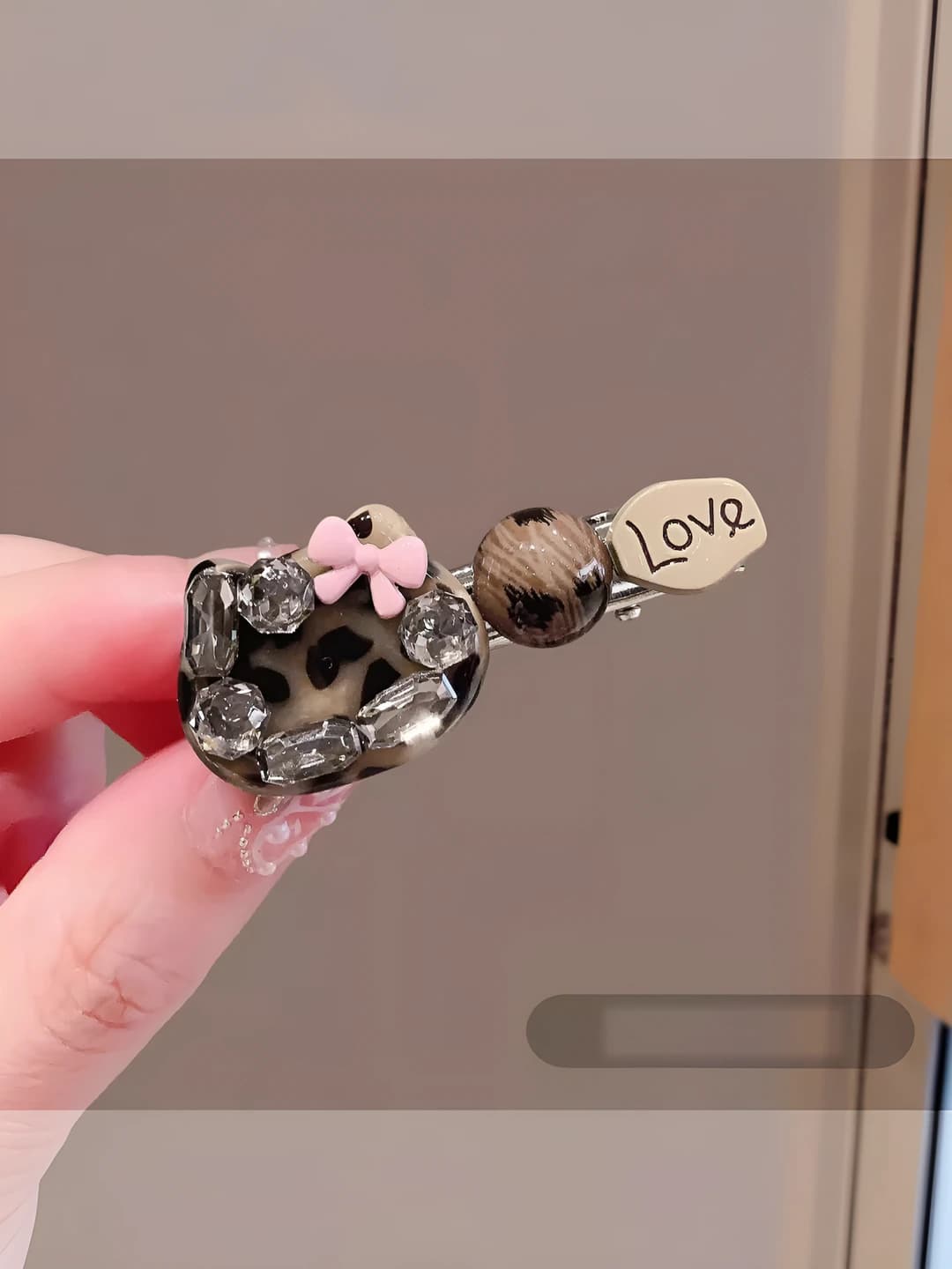 Леопардовый кот с бриллиантами ~6cm
