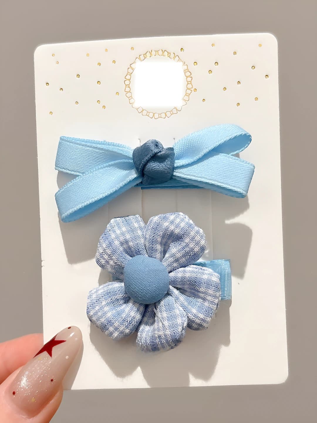 3# floral bow bottom clip approx. 3.5cm
