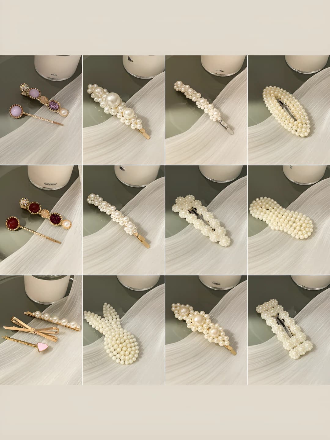 Women's pearl hair clips in Korean style
