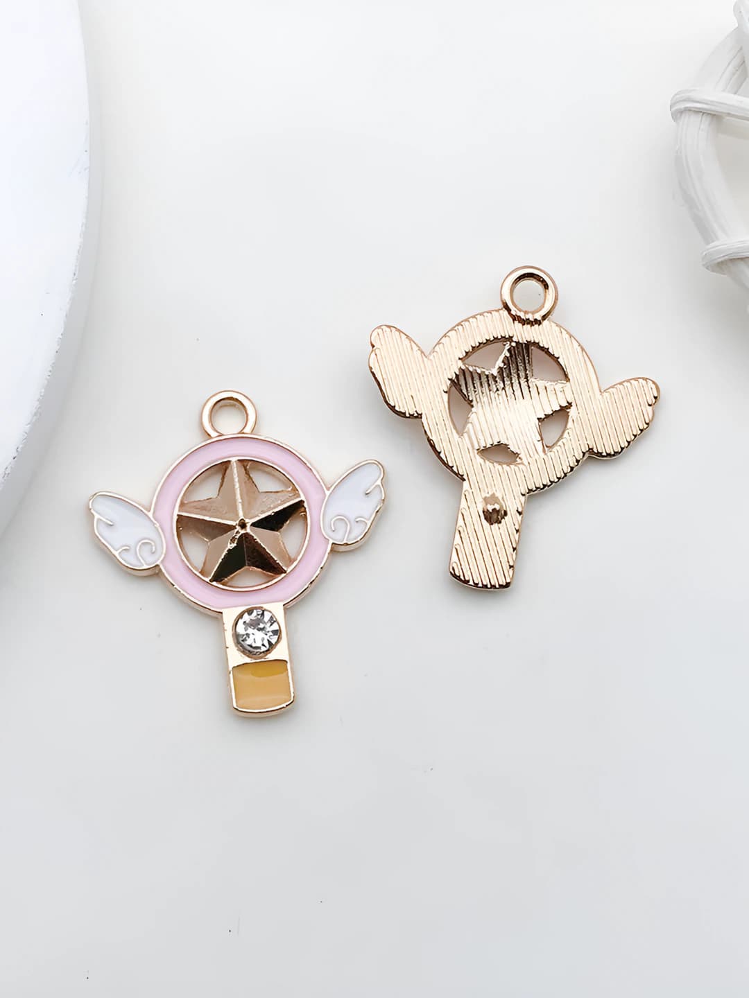 1 pc anime wand wings star 22x24mm-1.4g