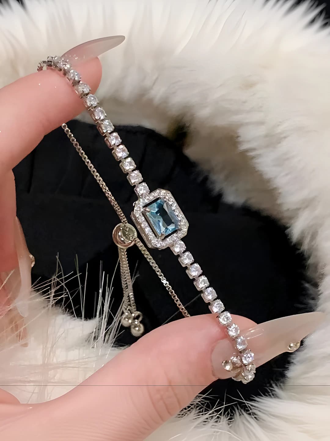 10# Bracelet - Silver - Blue