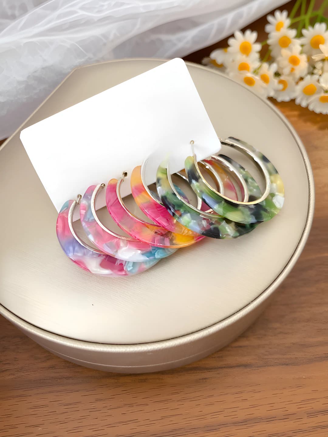 19# Silver pin - Silver - Multicolour - 6-piece set