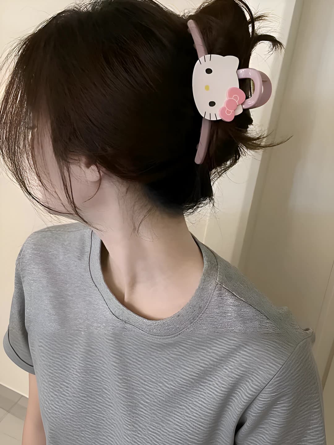 Cat clip, pink, 11 cm