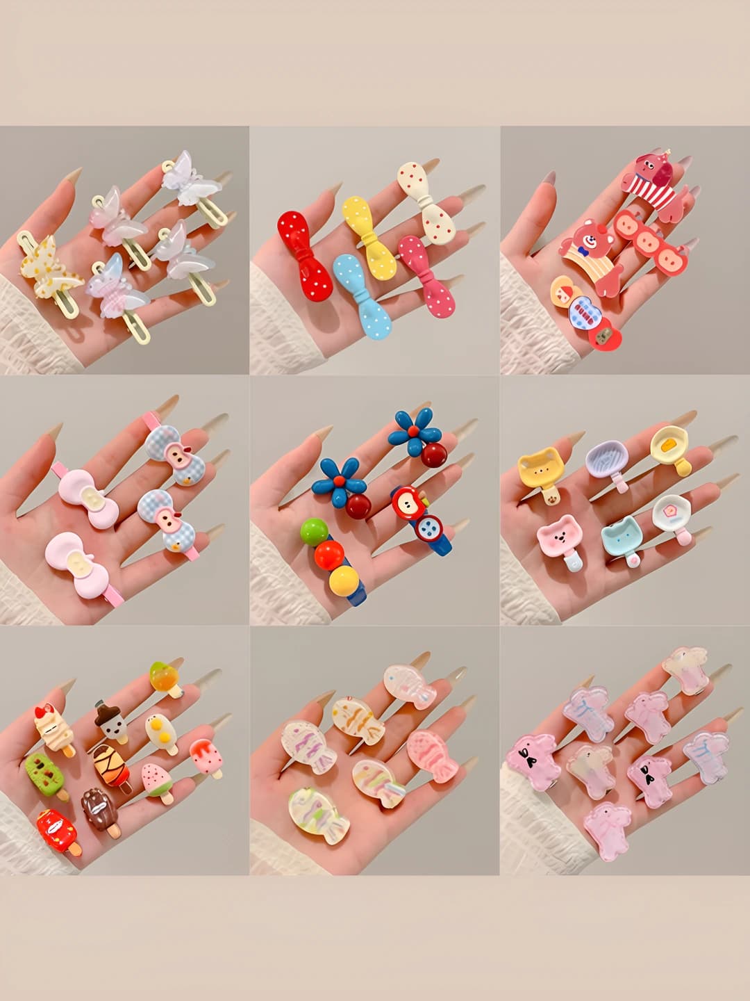Women's hair clips and combs: colorful, design element: pearl, cartoon, heart, flowers, butterfly, starfish, geometric, side clip, mixed material, 2026