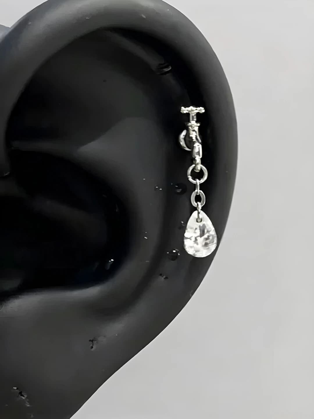 A019001 White gold 0.8*6mm