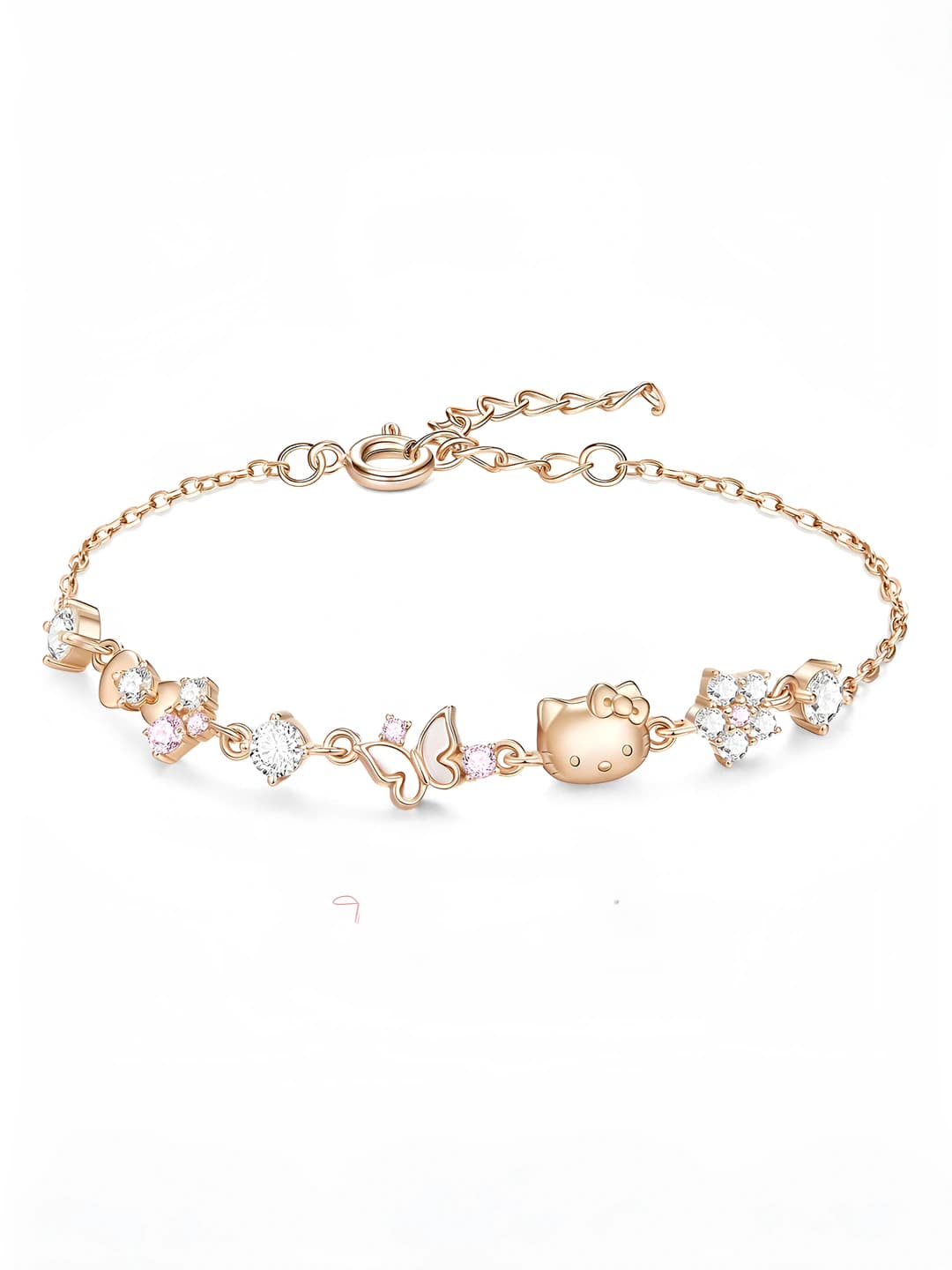 Women's Hello Kitty butterfly bracelet, cartoon design, ins style, gift