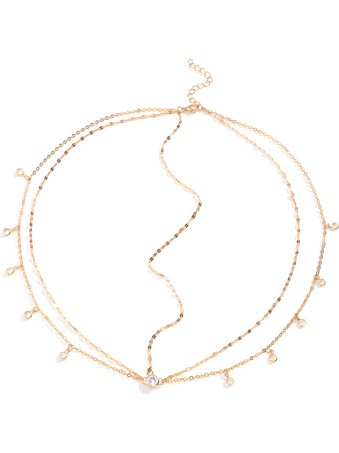 Gold simple hair chain