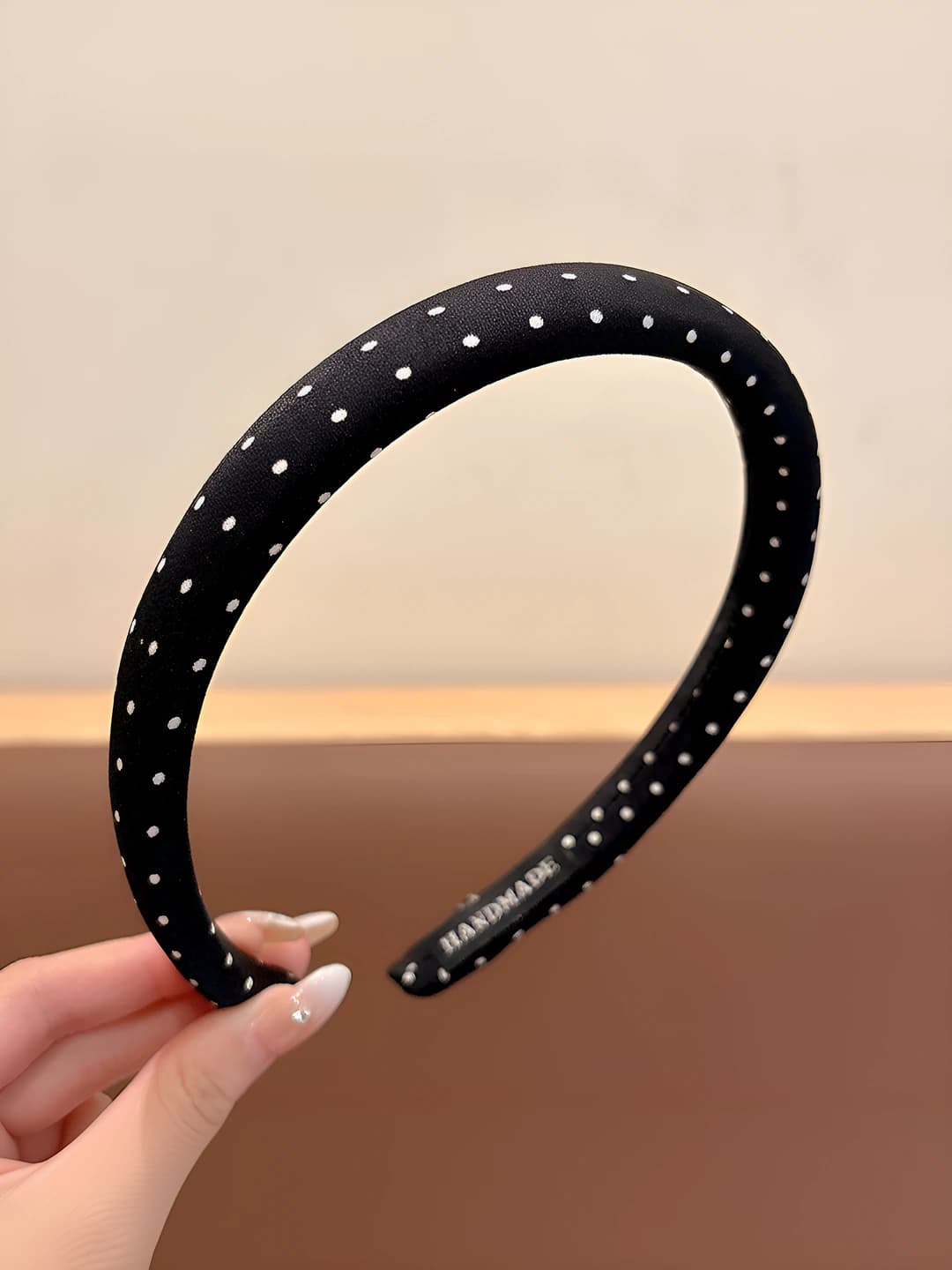 2# Black, polka dot, 1.5 cm