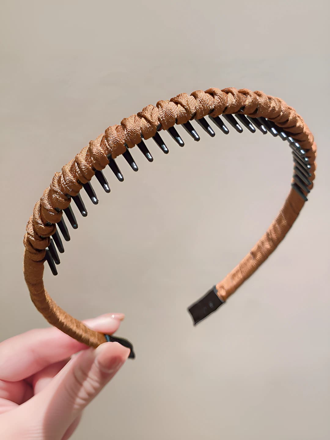8# Dark coffee braided, 1 cm