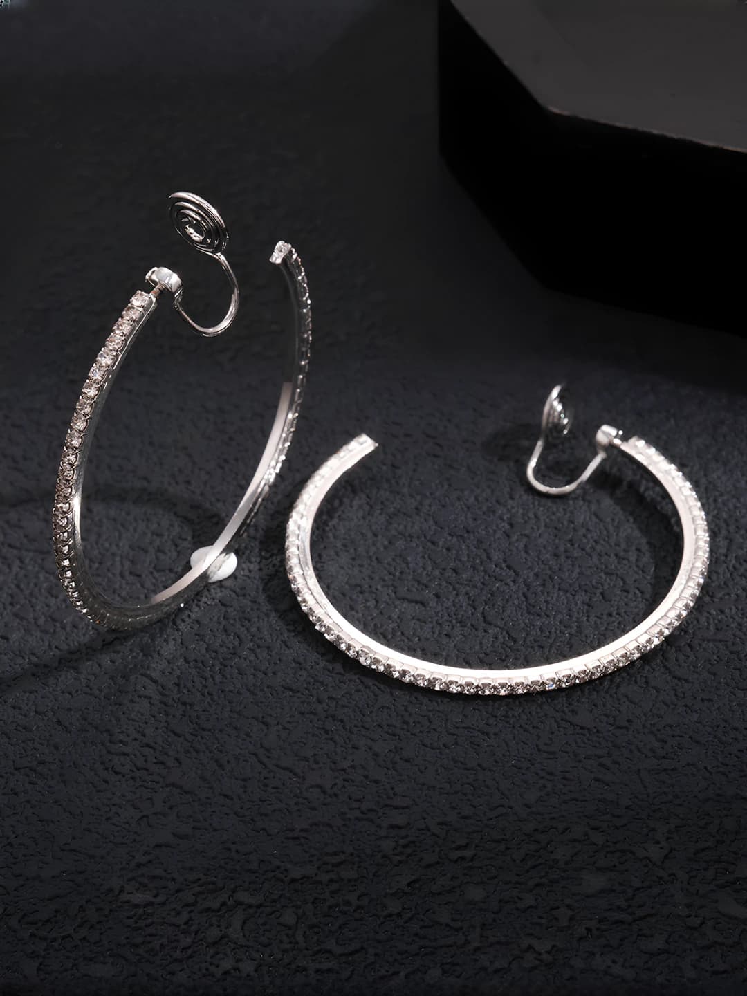 Ear clips - Silver - 4 cm