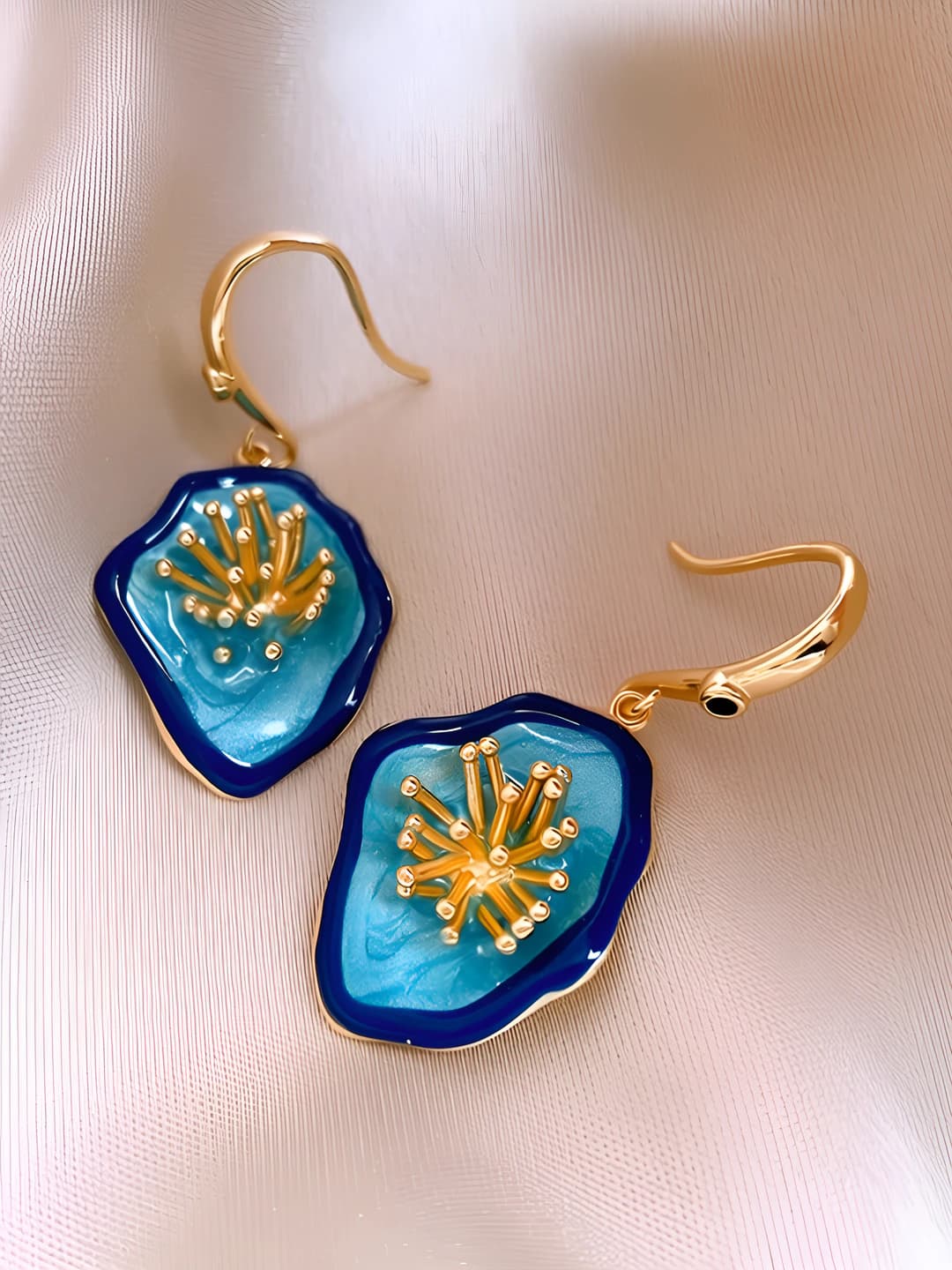 11# Ear hook - Gold - Blue