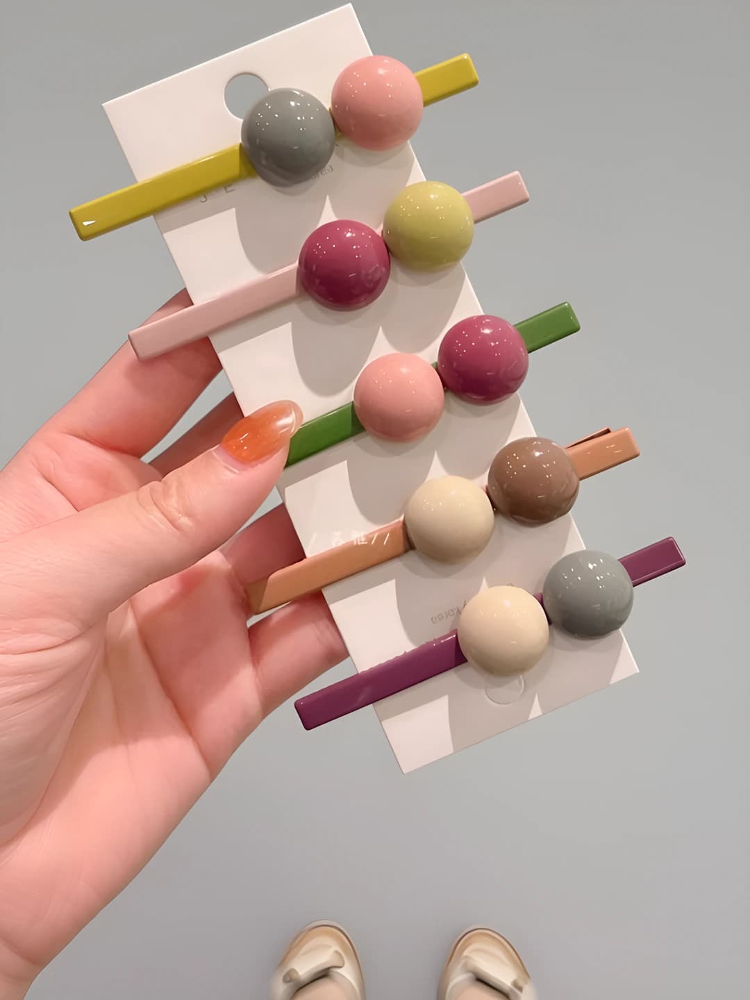 Women's hair clips and combs: 2026 new model, pastel colors, for front section, handmade, mixed material, fresh and sweet style