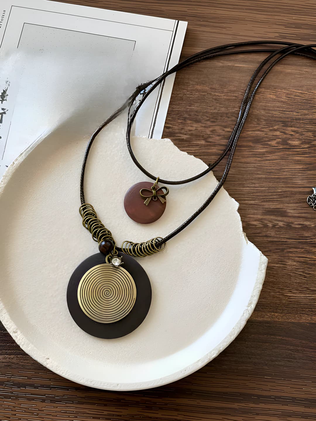 9# Necklace - Gold - Coffee