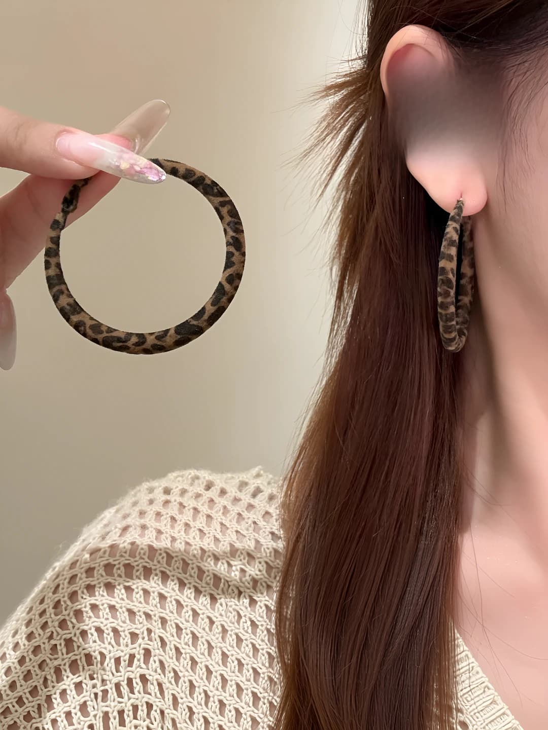 Doira leopard quloqbob 5 cm