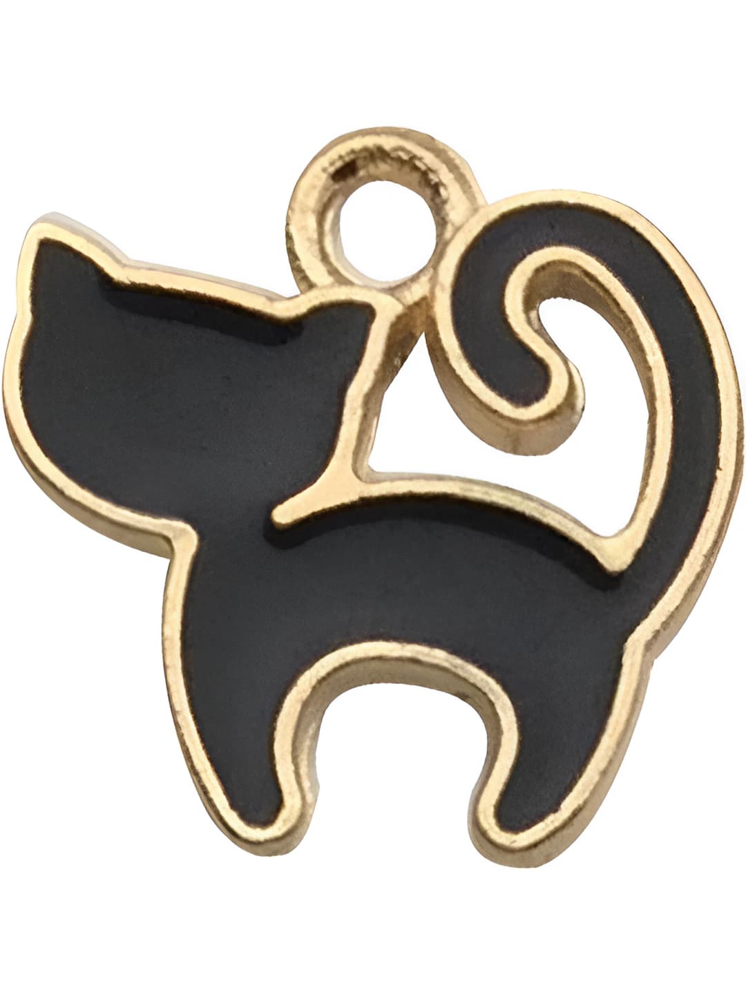 1 pc Black arched cat 12x12mm-0.8g