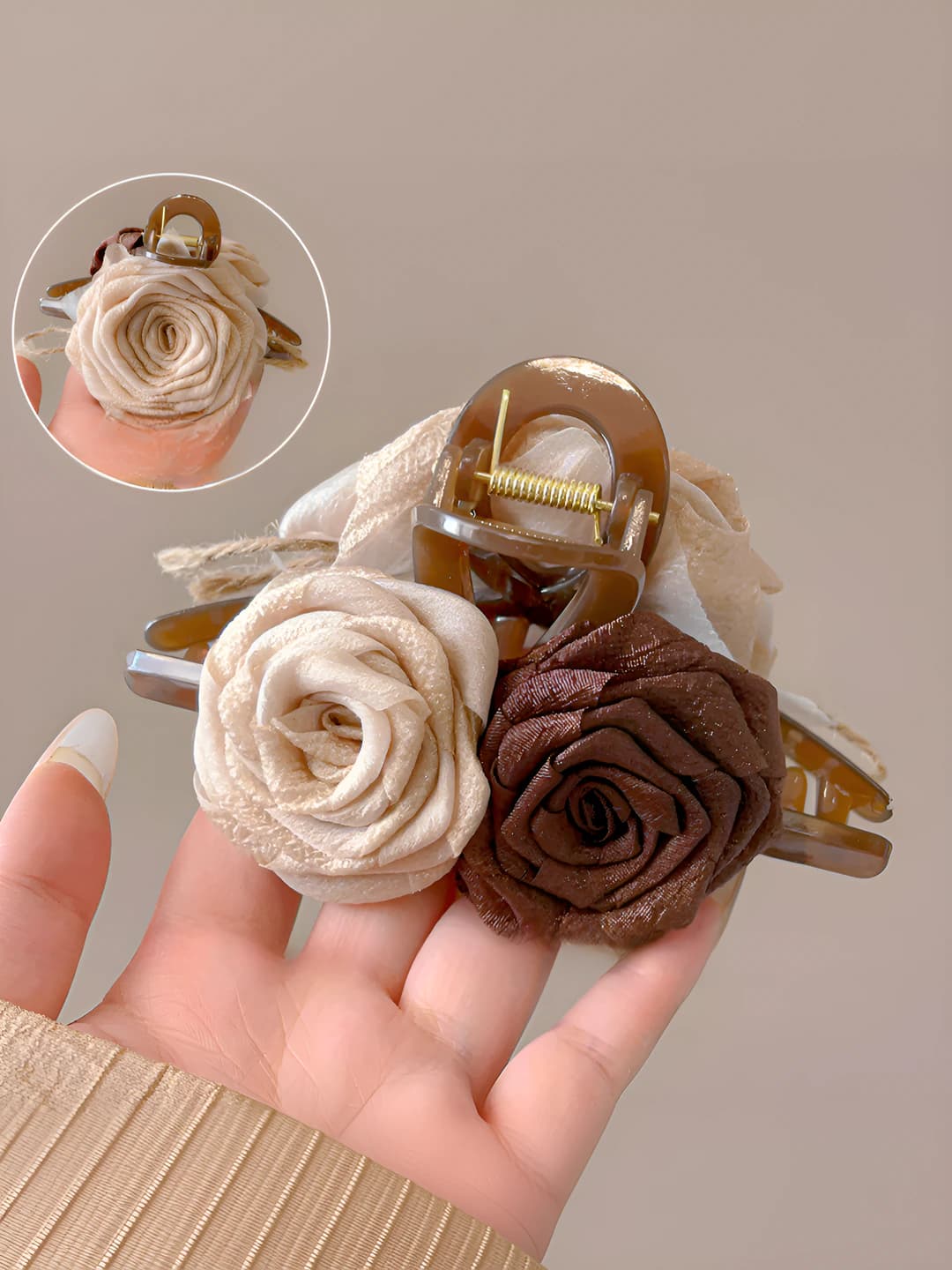 2# Oq-kofe qurugan gul qisqich 13cm