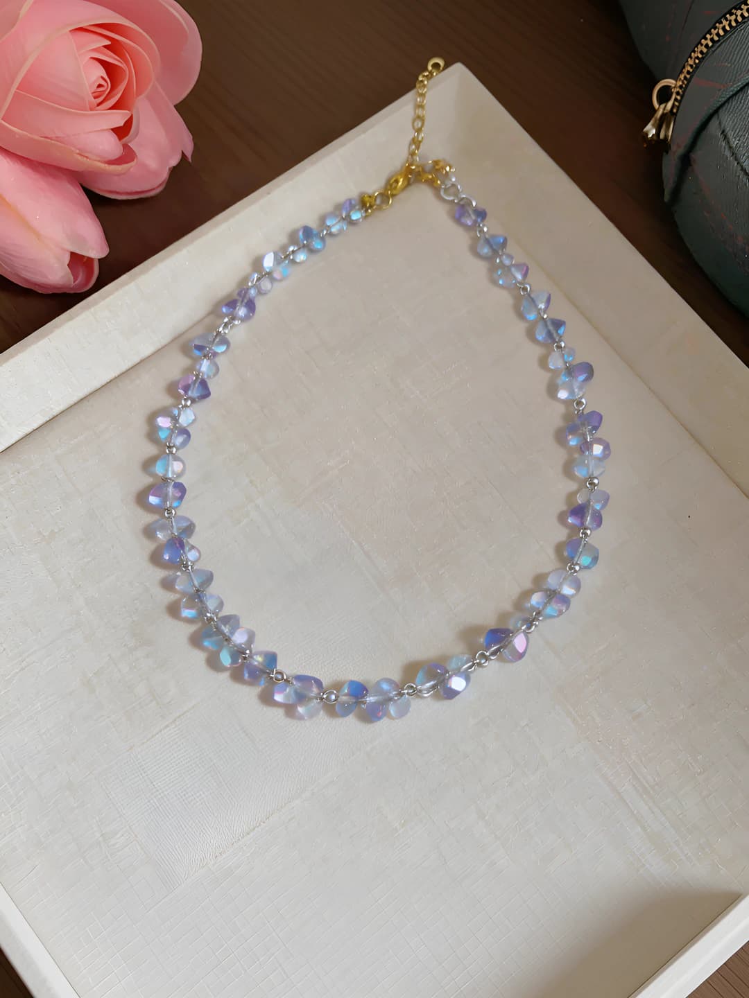 Necklace - Silver - Blue