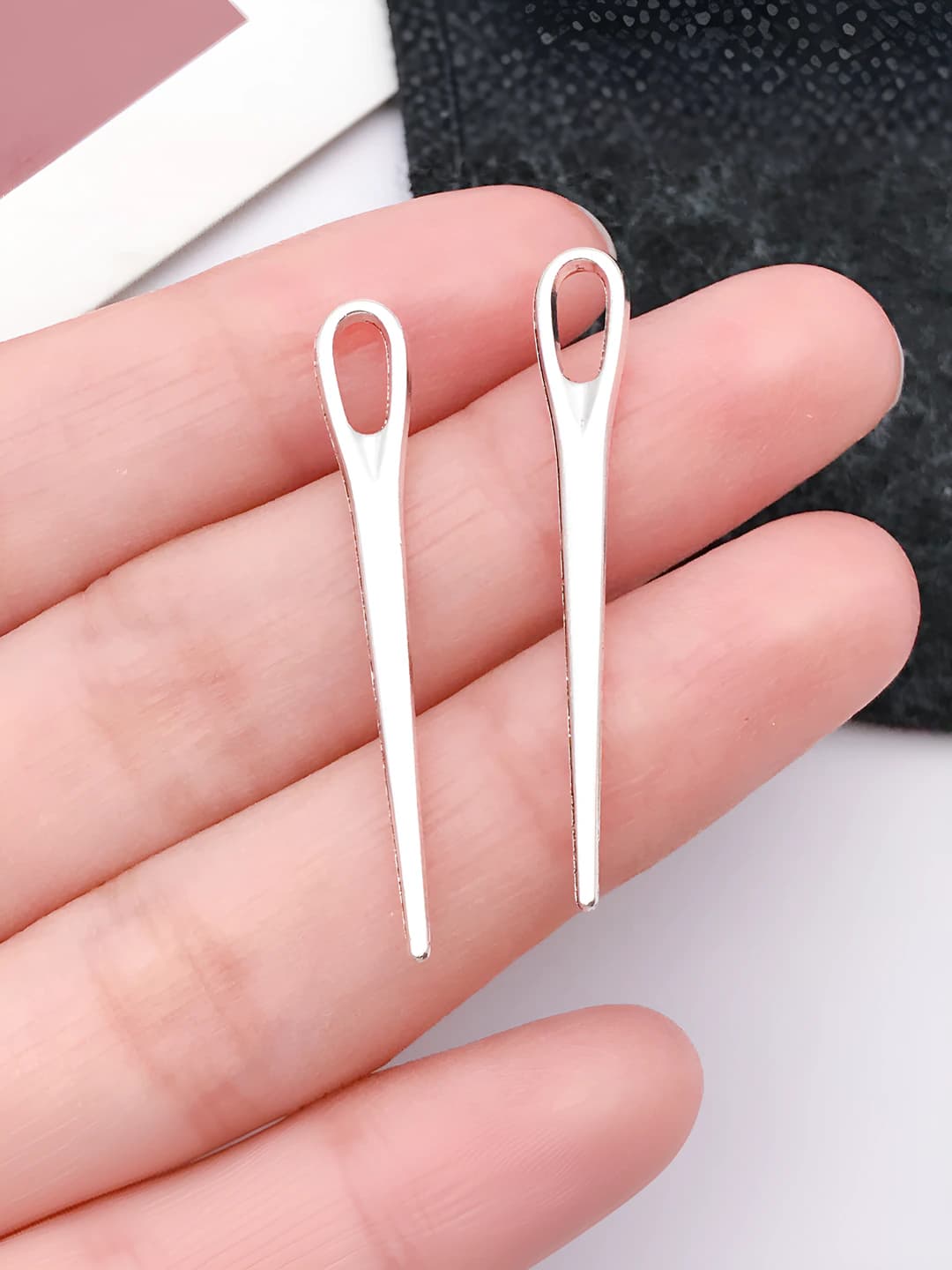1 dona qadimiy kumush igna 5x38mm-0.8g