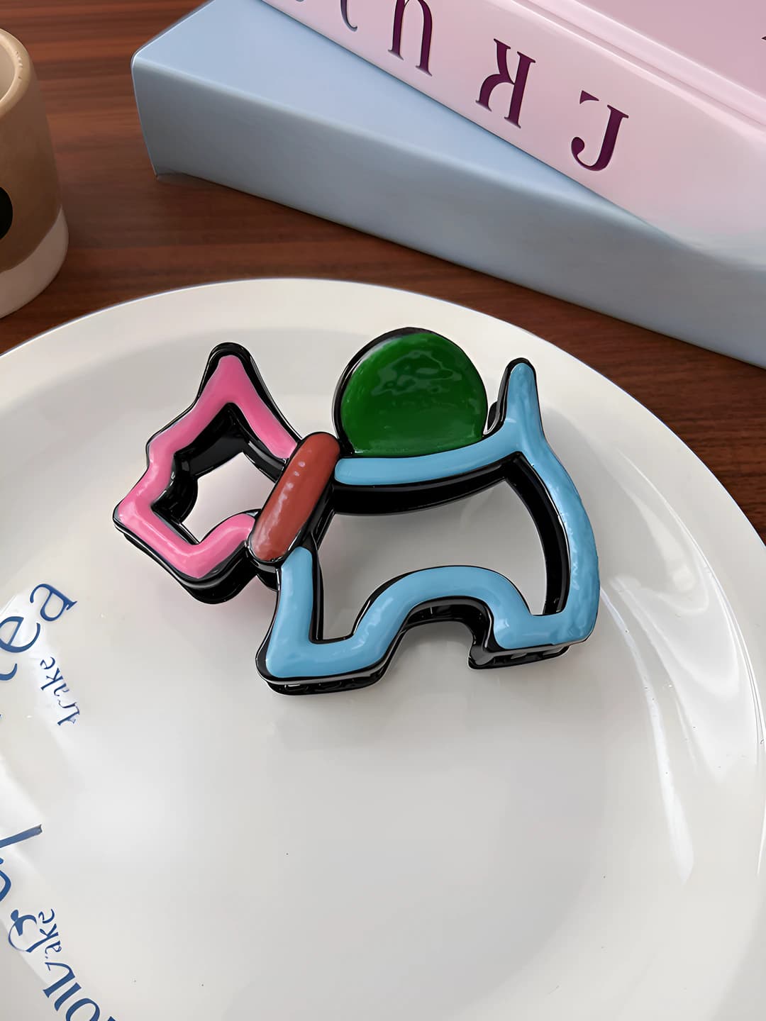 Colour-block blue puppy-9 cm
