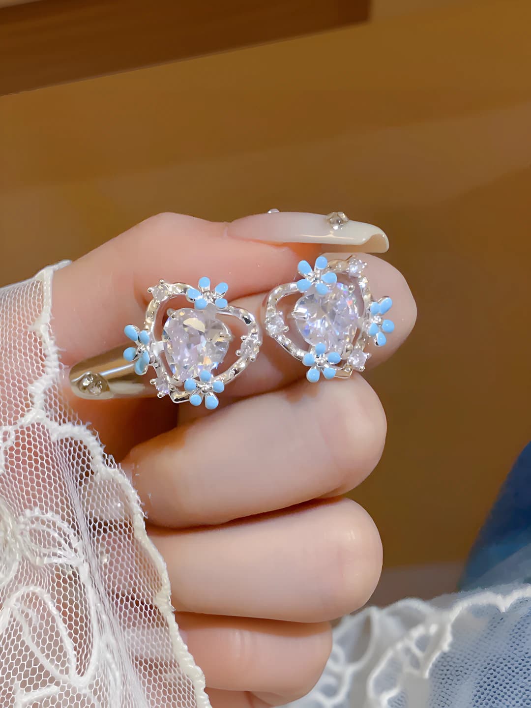 48# Серебряная игла - Серебро - Синий