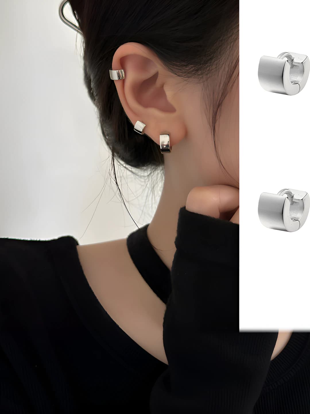 Silver 10mm pair 0222